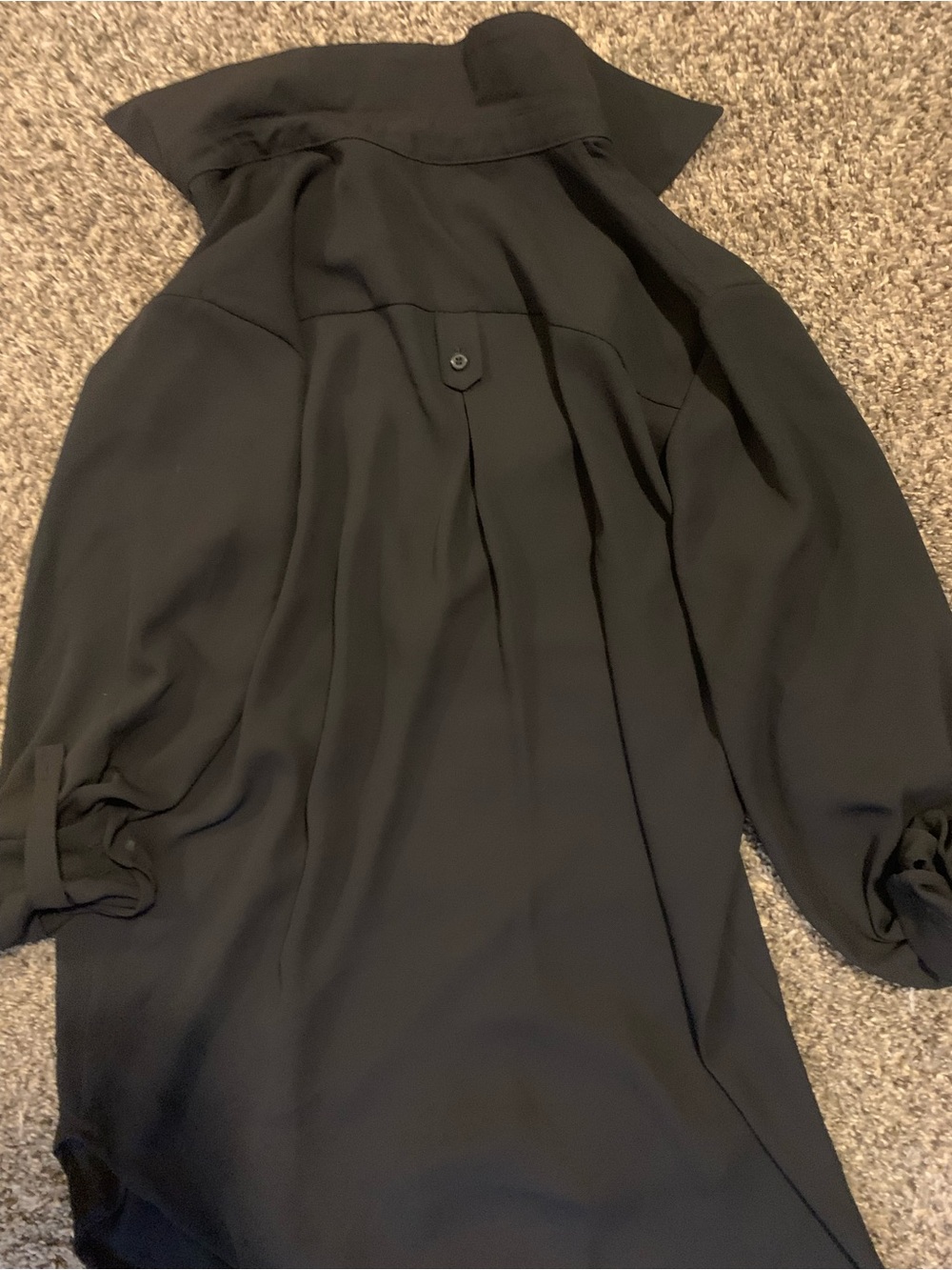 Pleione Black Button-Down Women's Top